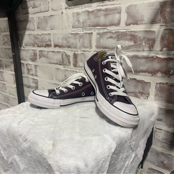 Converse Shoes - Converse Dark Purple Canvas Sneakers men’s size 4 women’s size 6